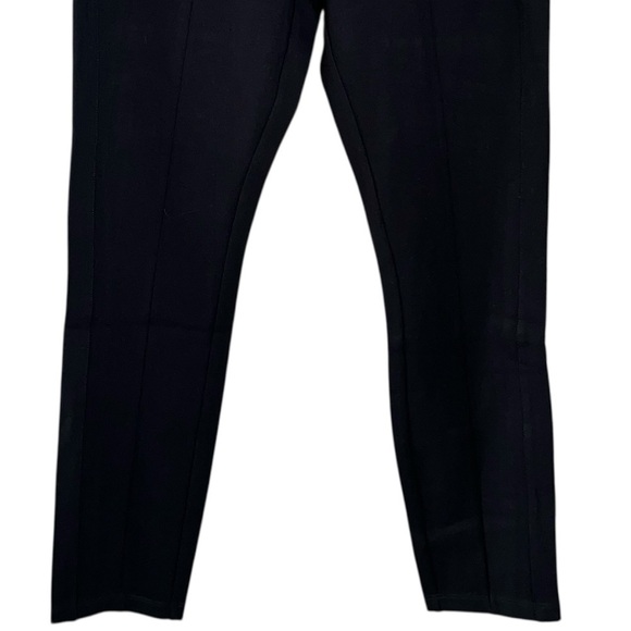NEW Tahari Womens Slim Fit Pull-On Black Stretch Faux Pants Zip Detail Size M - Picture 3 of 11
